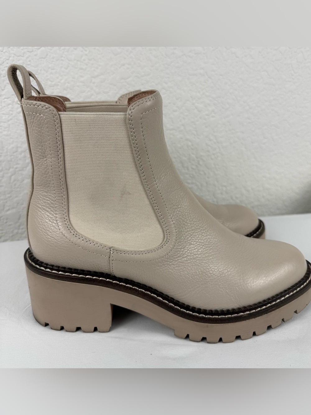 Nordstrom | Nomiah-Lea | Chelsea Lug Boots | Natural | 8 - Picture 6 of 11